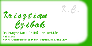 krisztian czibok business card