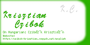 krisztian czibok business card